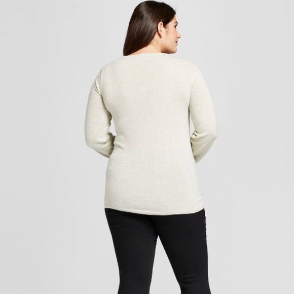 🔥🔥Tie Front Sweater - Light Gray - Picture 3 of 3